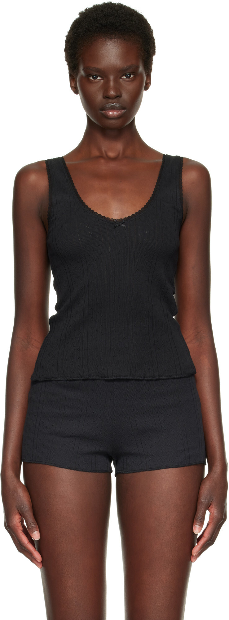 Cou Cou Black 'The Scoop' Tank Top