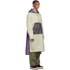 Marni Off-White and Purple Half-Zip Coat