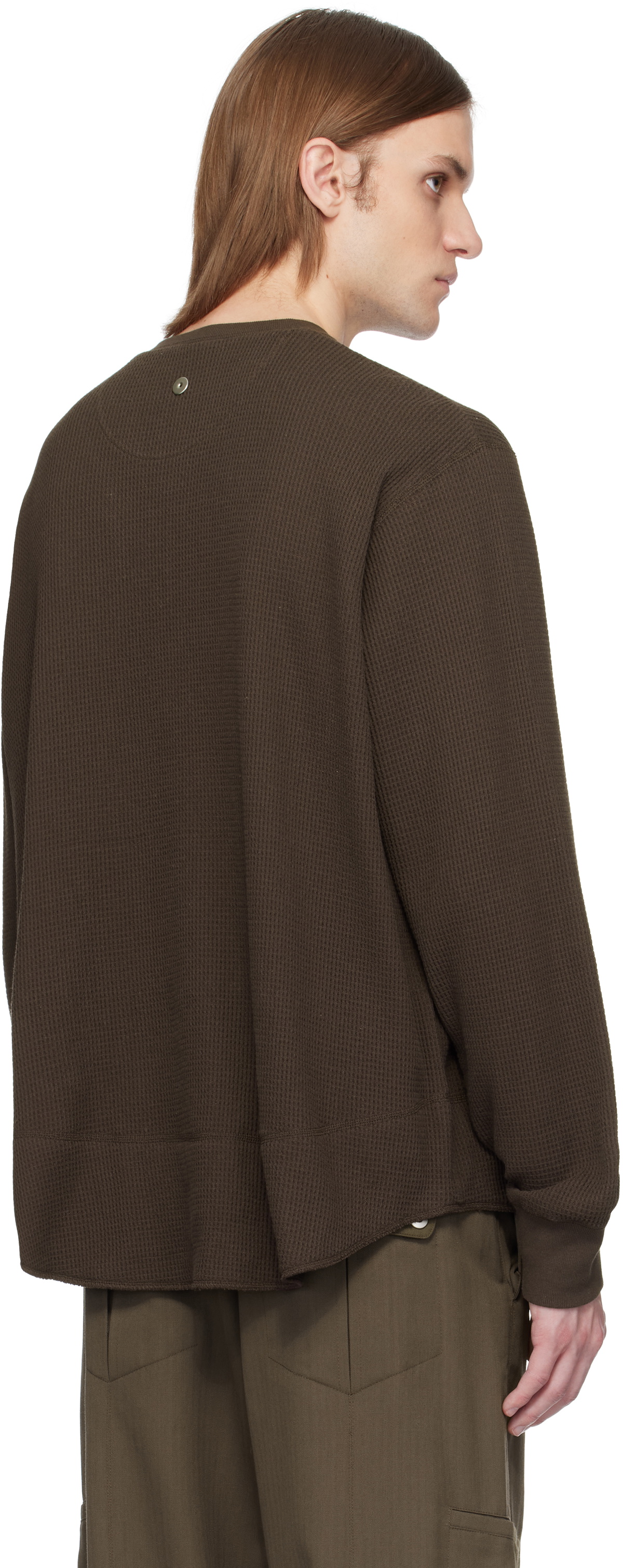Omar Afridi Brown Henry Neck Henley