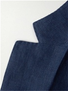 Incotex - Slim-Fit Unstructured Linen Blazer - Blue