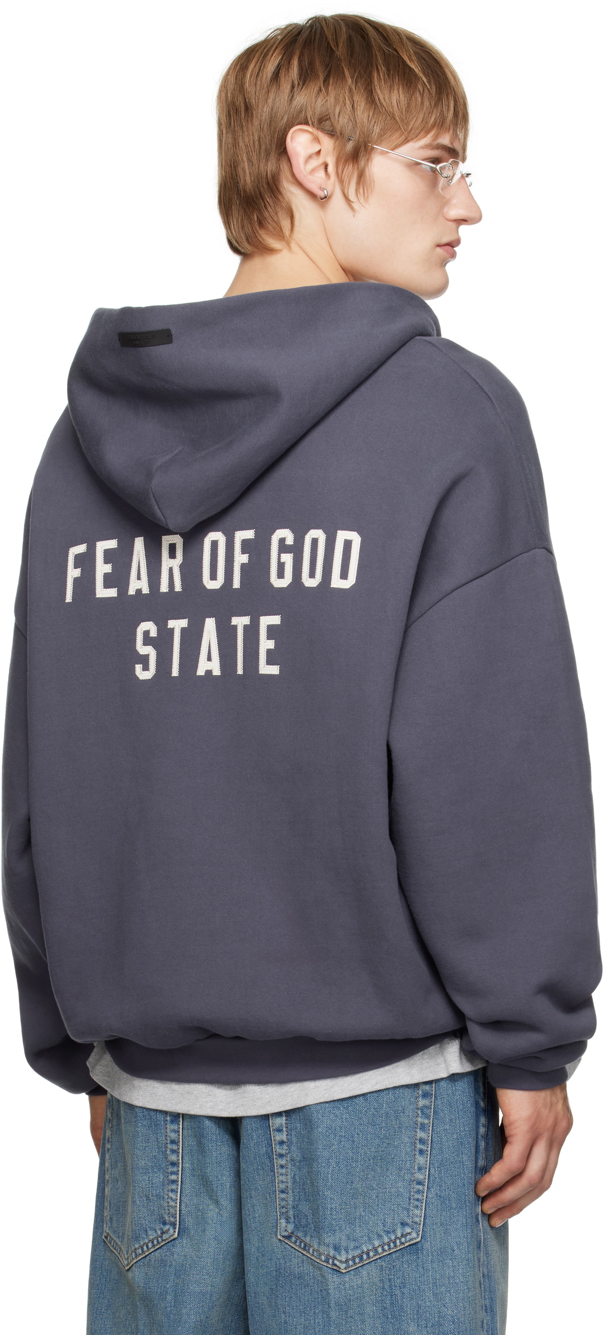 【F.O.G ESSENTIALS】2色展開 HEAVY FLEECE FULLZIP HOODIE Fear of God ESSENTIALS Navy Heavy Fleece Fullzip Hoodie Fear