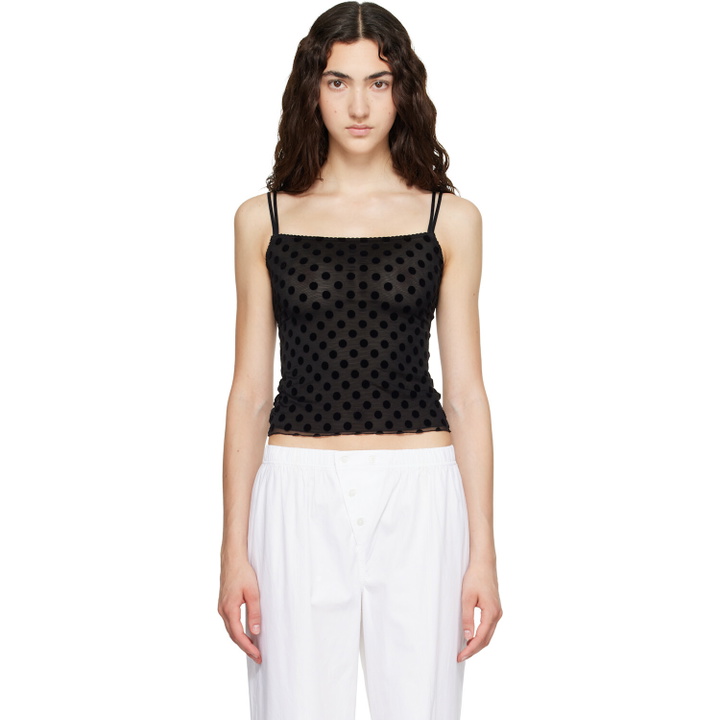 Photo: Fruity Booty Black Polka Flock Tank Top
