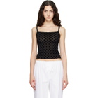 Fruity Booty Black Polka Flock Tank Top