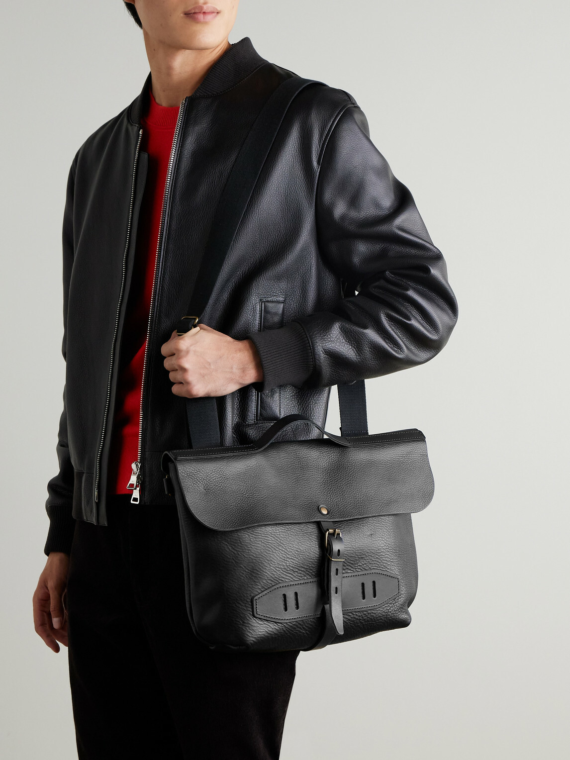 Bleu de Chauffe - Lucien Full-Grain Leather Messenger Bag