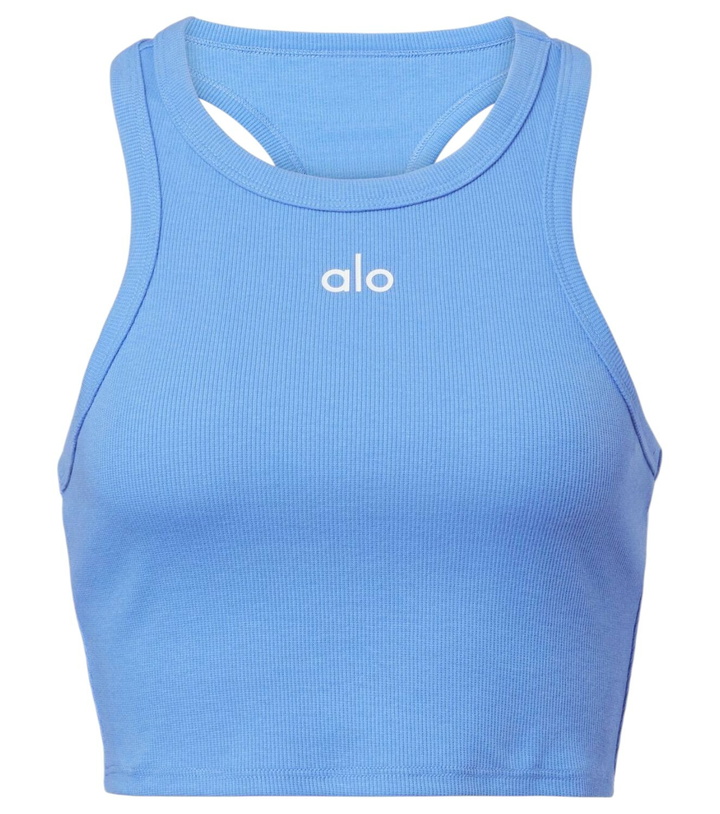Photo: Alo Yoga Aspire cotton-blend jersey crop top