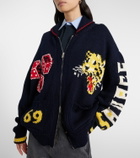 Stella McCartney Intarsia cotton zip-up cardigan