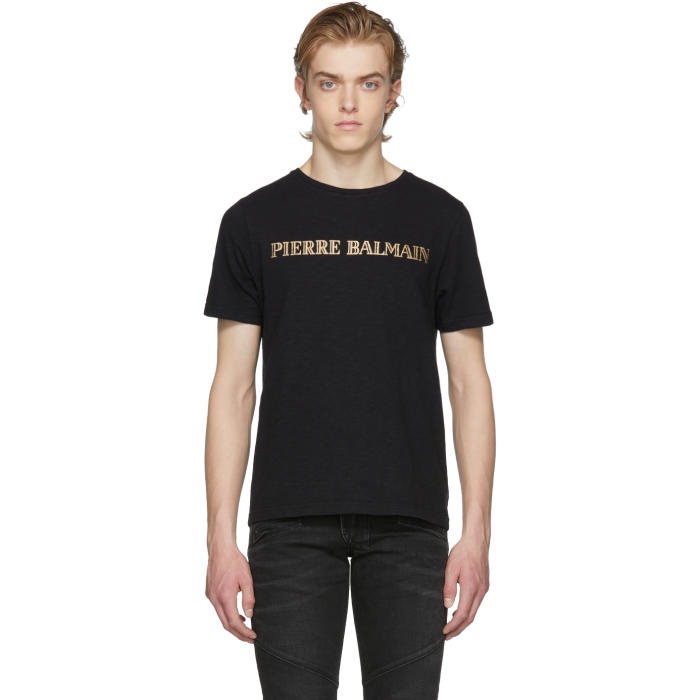 Photo: Pierre Balmain Black Logo T-Shirt