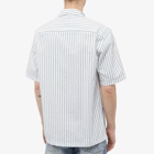 Sunflower Men's Spacey Stripe Short Sleeve Shirt in Blue