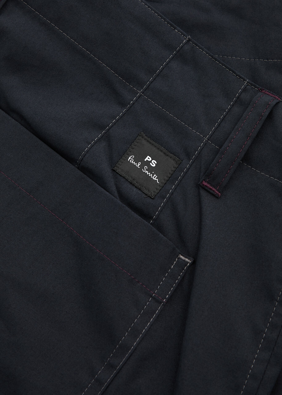 PS Paul Smith Cotton-blend Poplin Shorts Navy
