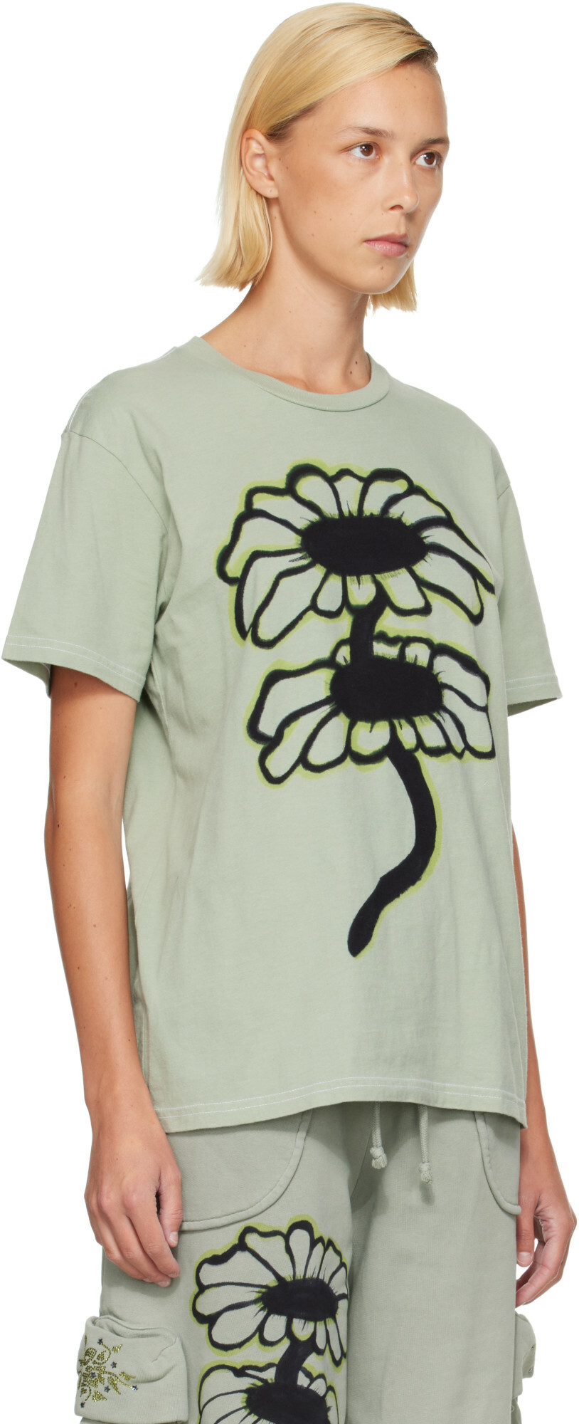 Collina Strada Green Painted T-shirt