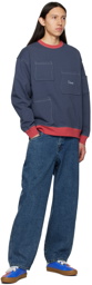 Dime Blue Pocket Sweatshirt