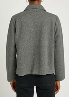 Eileen Fisher Notch Textured Cotton-blend Jacket Grey