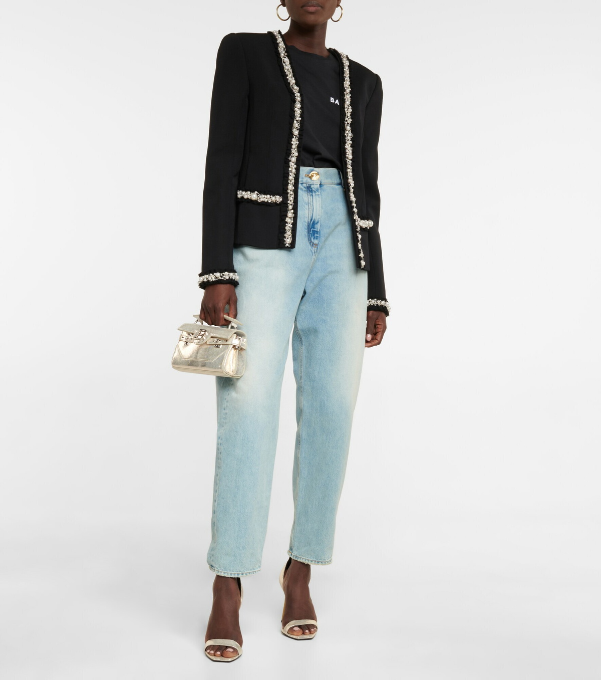 Balmain - B-Buzz 23 leather crossbody bag