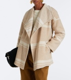 Marant Etoile Brea striped wrap coat