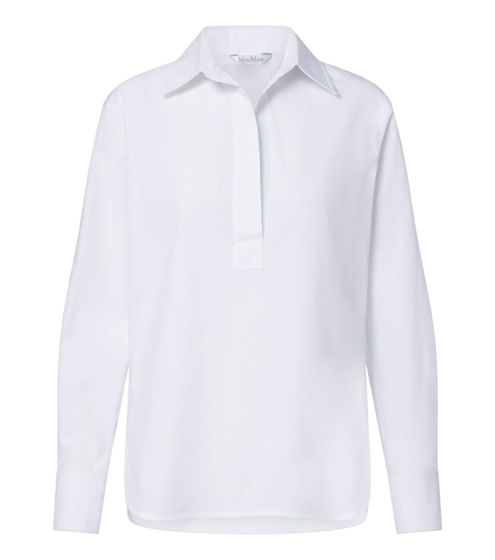Photo: Max Mara Cotton-blend poplin shirt