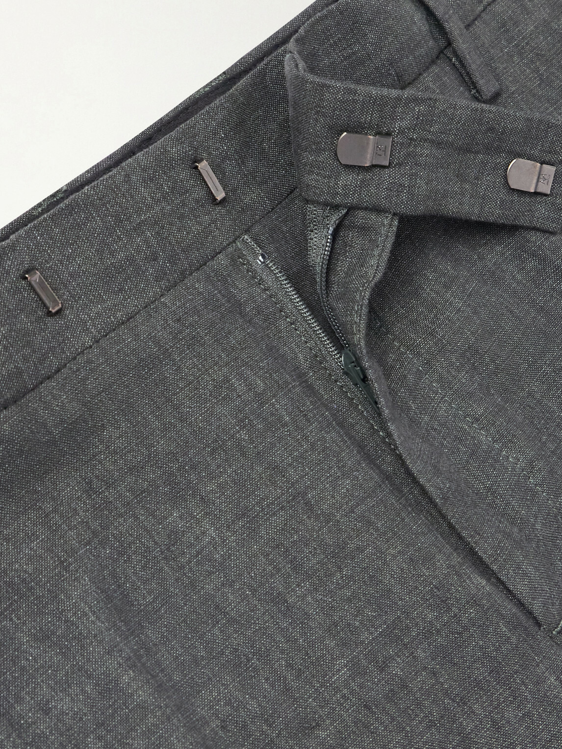 Sunspel - Straight-Leg Pleated Linen Suit Trousers - Green