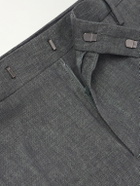 Sunspel - Straight-Leg Pleated Linen Suit Trousers - Green