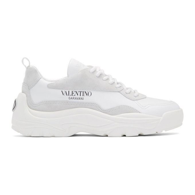 Photo: Valentino White Valentino Garavani Logo Sneakers