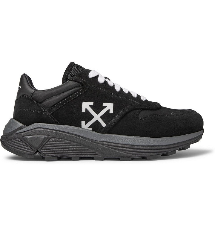 Photo: Off-White - Jogger Suede and Shell Sneakers - Black