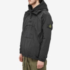 Stone Island Men's Smock Pocket Hooded Overshirt in Black