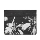 Saint Laurent Palm Print Leather Card Holder