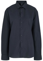 Bettter X Icons Open-back Cotton-blend Shirt Navy