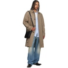 MM6 Maison Margiela Beige Single-Breasted Utility Coat