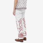 Bode Men's Pilea Trouser in Red White