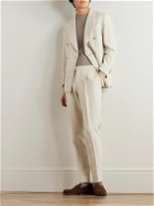 Thom Sweeney - Tapered Pleated Linen Suit Trousers - Neutrals