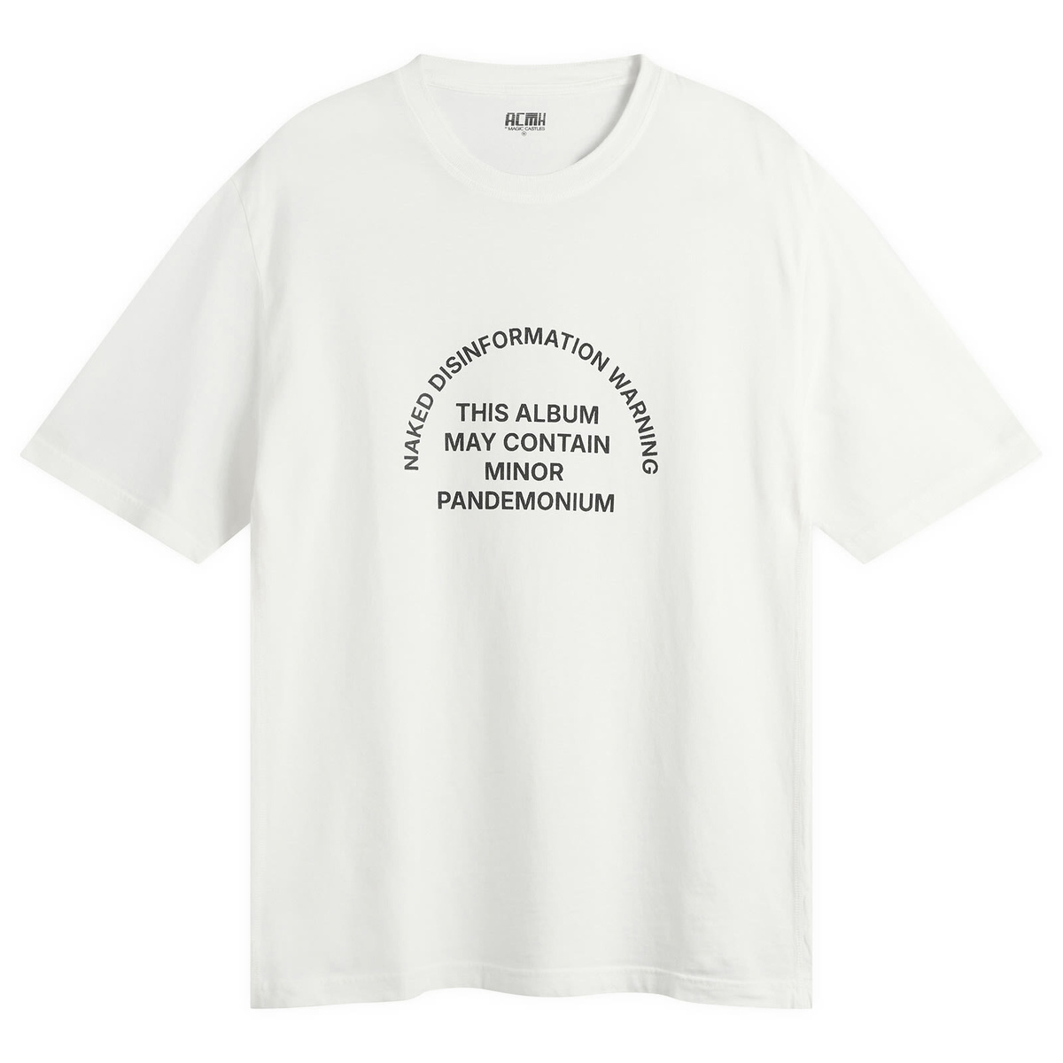 ACMH by Magic Castles Men's Naked Disinformation T-Shirt in Off White
