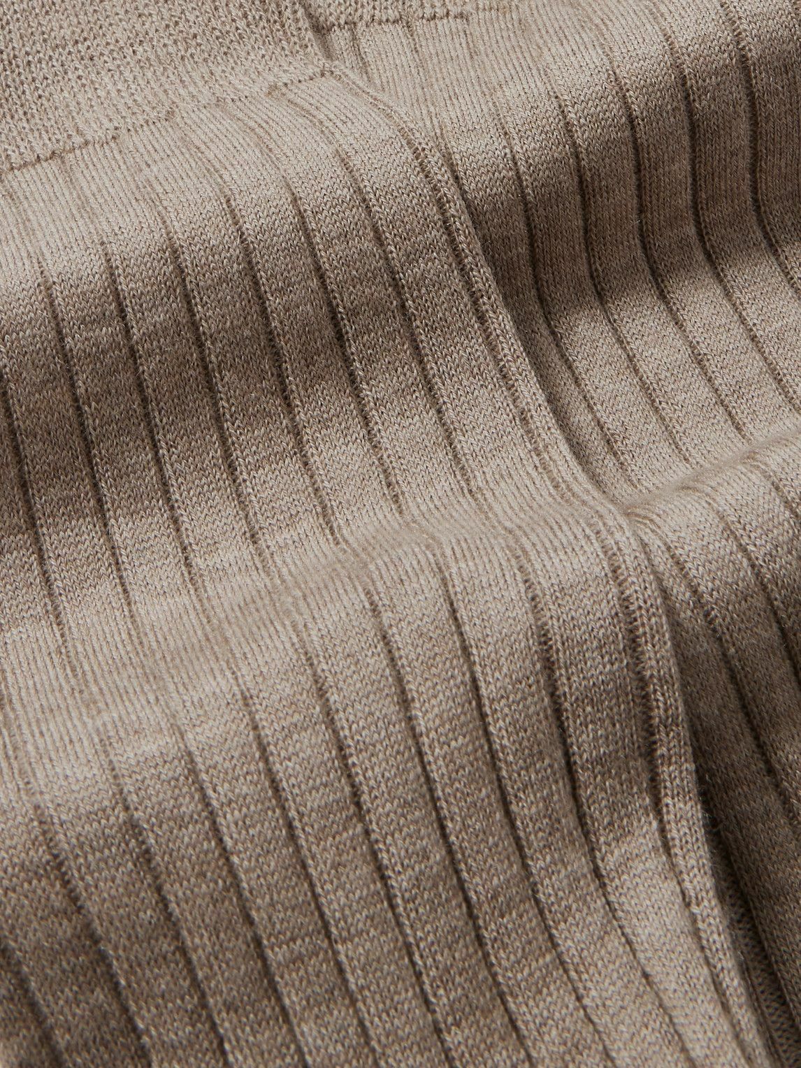 Falke - No 2 Ribbed Cashmere-Blend Socks - Neutrals