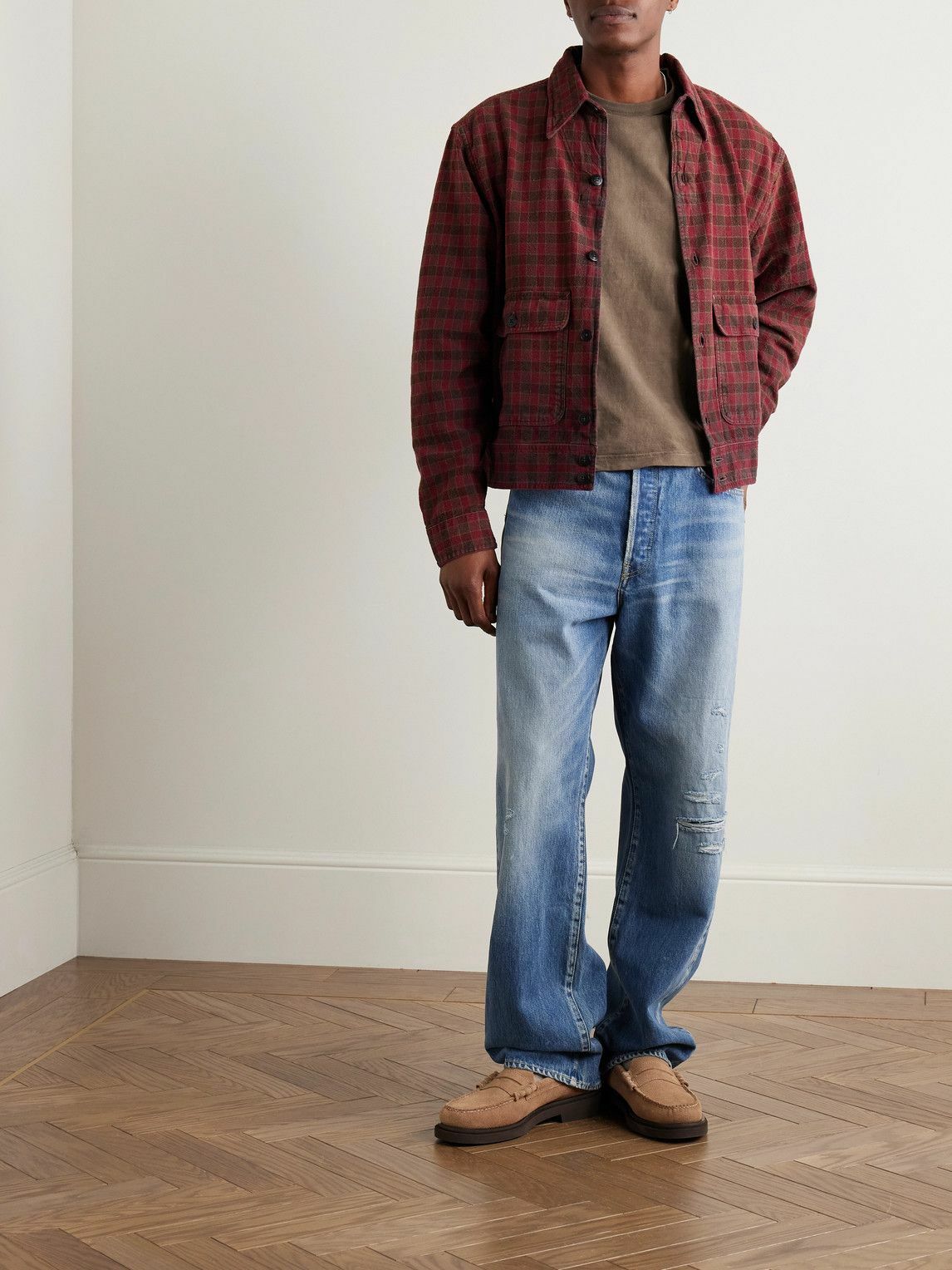Visvim - Jumbo Garment-Dyed Cotton-Jersey T-Shirt - Brown Visvim Visvim - Jumbo Garment-Dyed Cotton-Jersey T-Shirt - Brown Visvim