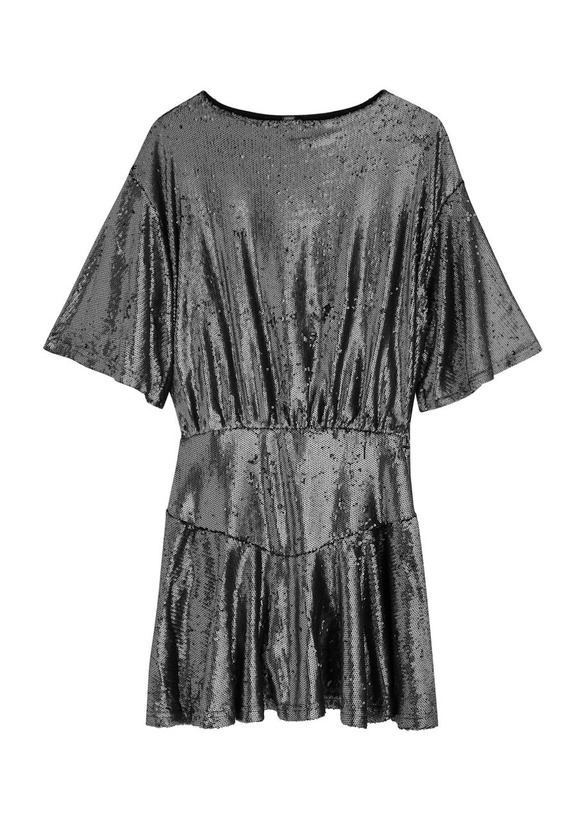 Photo: Free People Manuka Sequin-embellished Tulle Mini Dress Silver