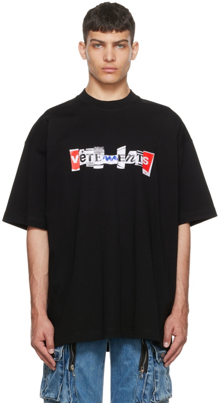 Photo: VETEMENTS Black Cotton T-Shirt