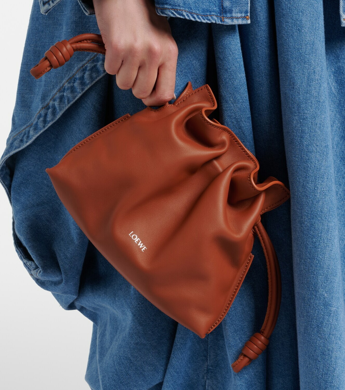 Loewe Flamenco Mini leather clutch