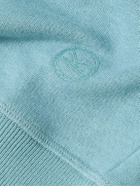 Kingsman - Logo-Embroidered Cotton and Cashmere-Blend Jersey Sweatshirt - Blue