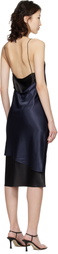 VETEMENTS Navy & Black Layered Minidress