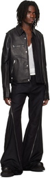 Rick Owens Black 'SUICIDE' Edition Temple Vega Leather Jacket