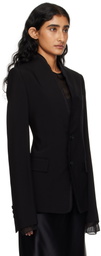 Ann Demeulemeester Black Sady Collarless Fitted Blazer