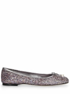 JIMMY CHOO - 10mm Elme Glittered Ballerina Flats