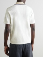 Rag & Bone - Sanford Johnny Striped Cotton-Blend Polo Shirt - White