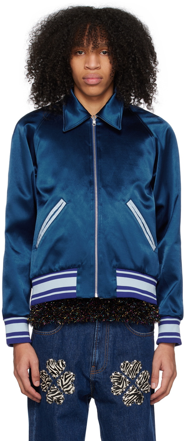 HOUSE OF BILLIAM UK Floral Reversible Varsity Bomber Jacket Windbreaker main image 0