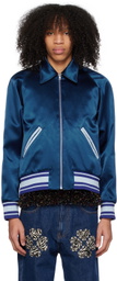 BLUEMARBLE Blue Varsity Reversible Bomber Jacket
