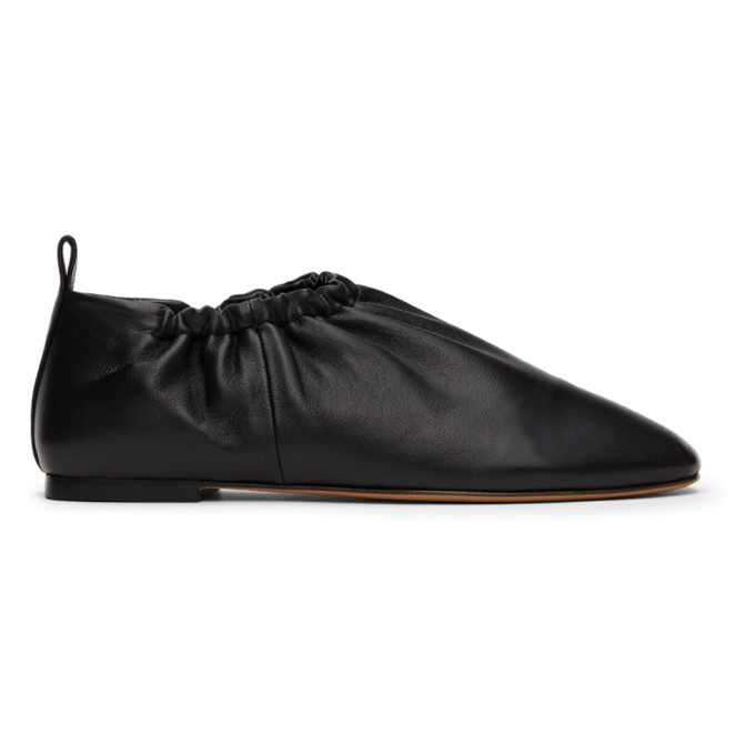 Photo: 3.1 Phillip Lim Black Ruched Leather Slippers