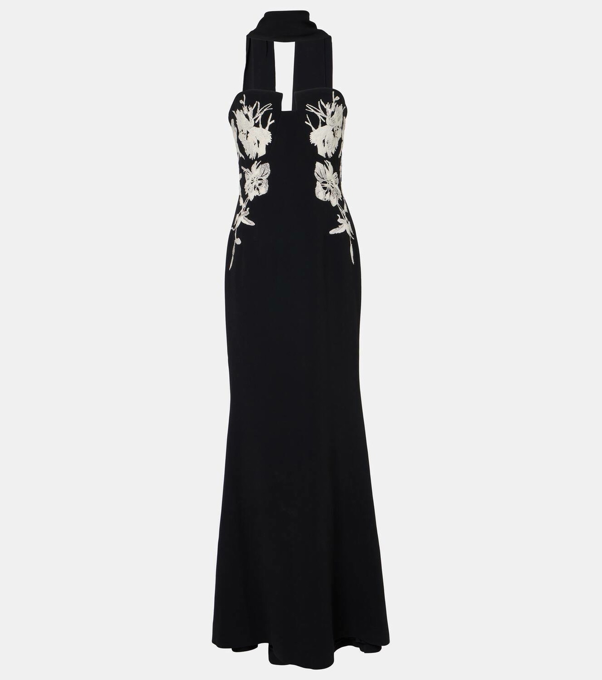 elie saab dress black Sequin Embroidered Long Dress  ELIE SAAB