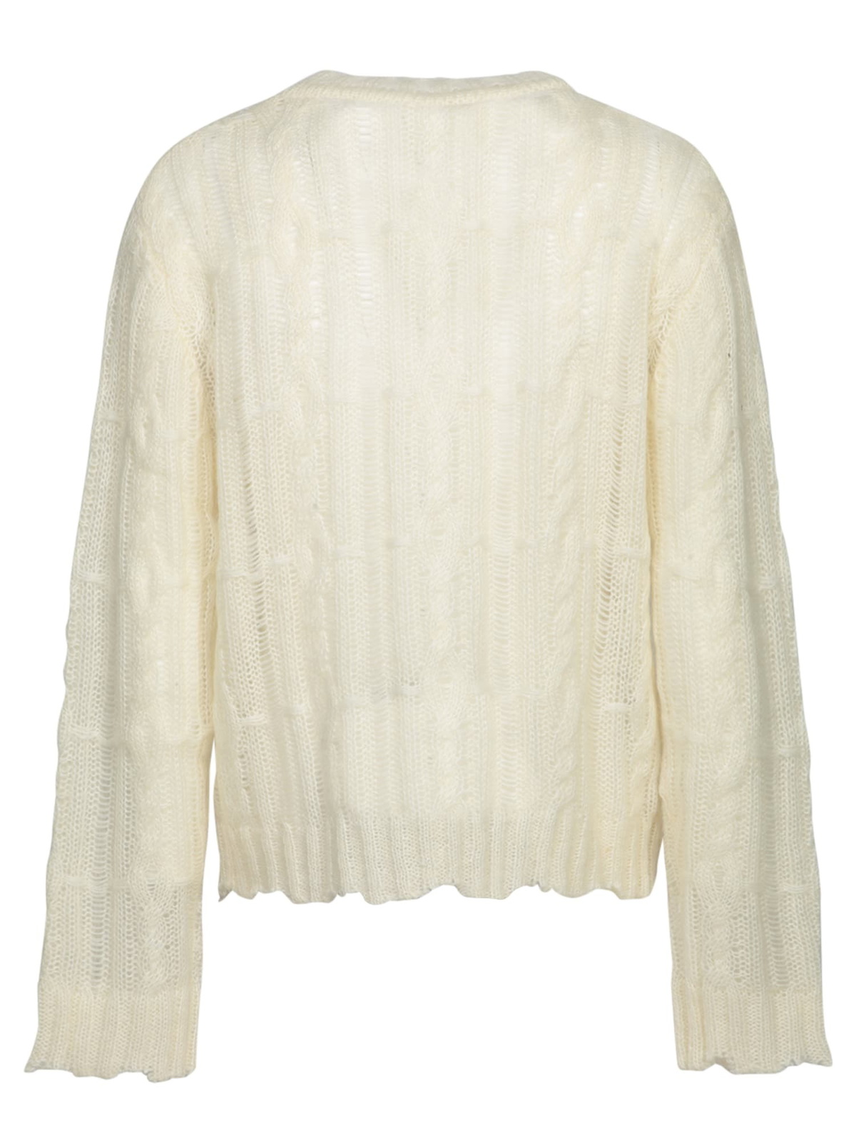 Séfr Gilberto Textured Knit White Sweater