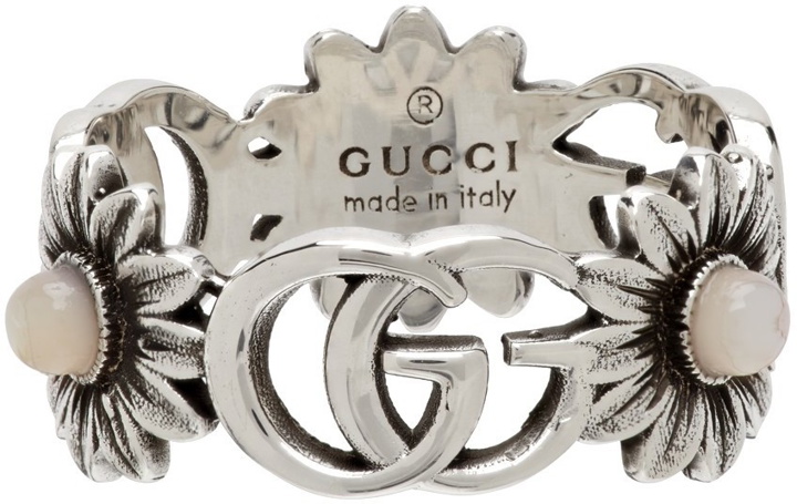 Photo: Gucci Silver Double G Flower Ring