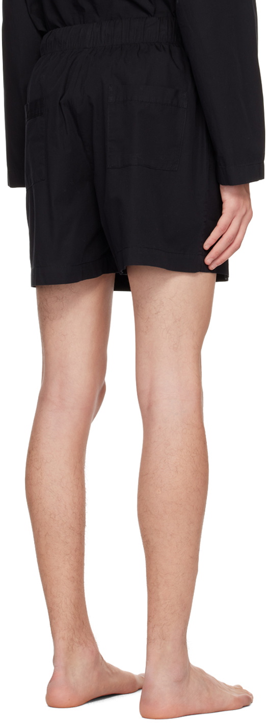 Tekla Black Drawstring Pyjama Shorts Tekla Fabrics
