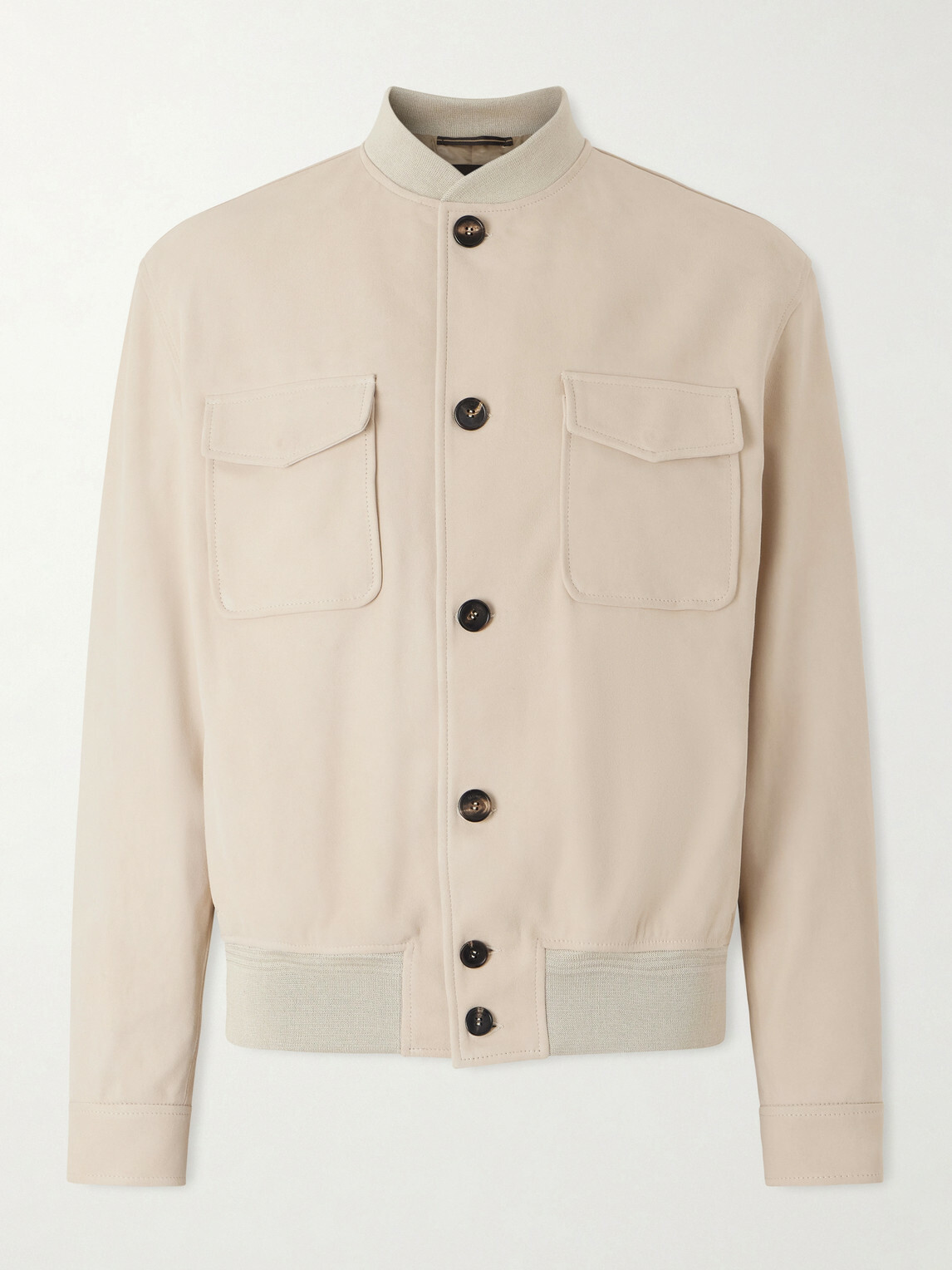 Slowear - Suede Bomber Jacket - Neutrals