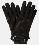 Saint Laurent - Chain-detail leather gloves